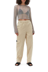 Pantalon incurvé élastique - Pale Khaki