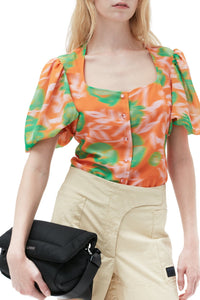 High-waisted cotton shorts - Pale Khaki
