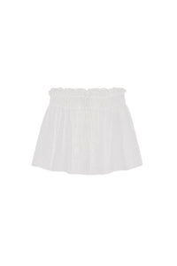 Short skirt in broderie anglaise - Bright White