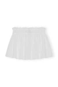 Short skirt in broderie anglaise - Bright White