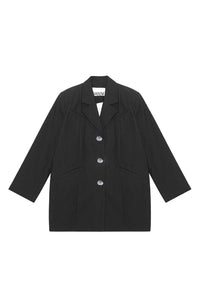 Blazer oversize en coton - Black