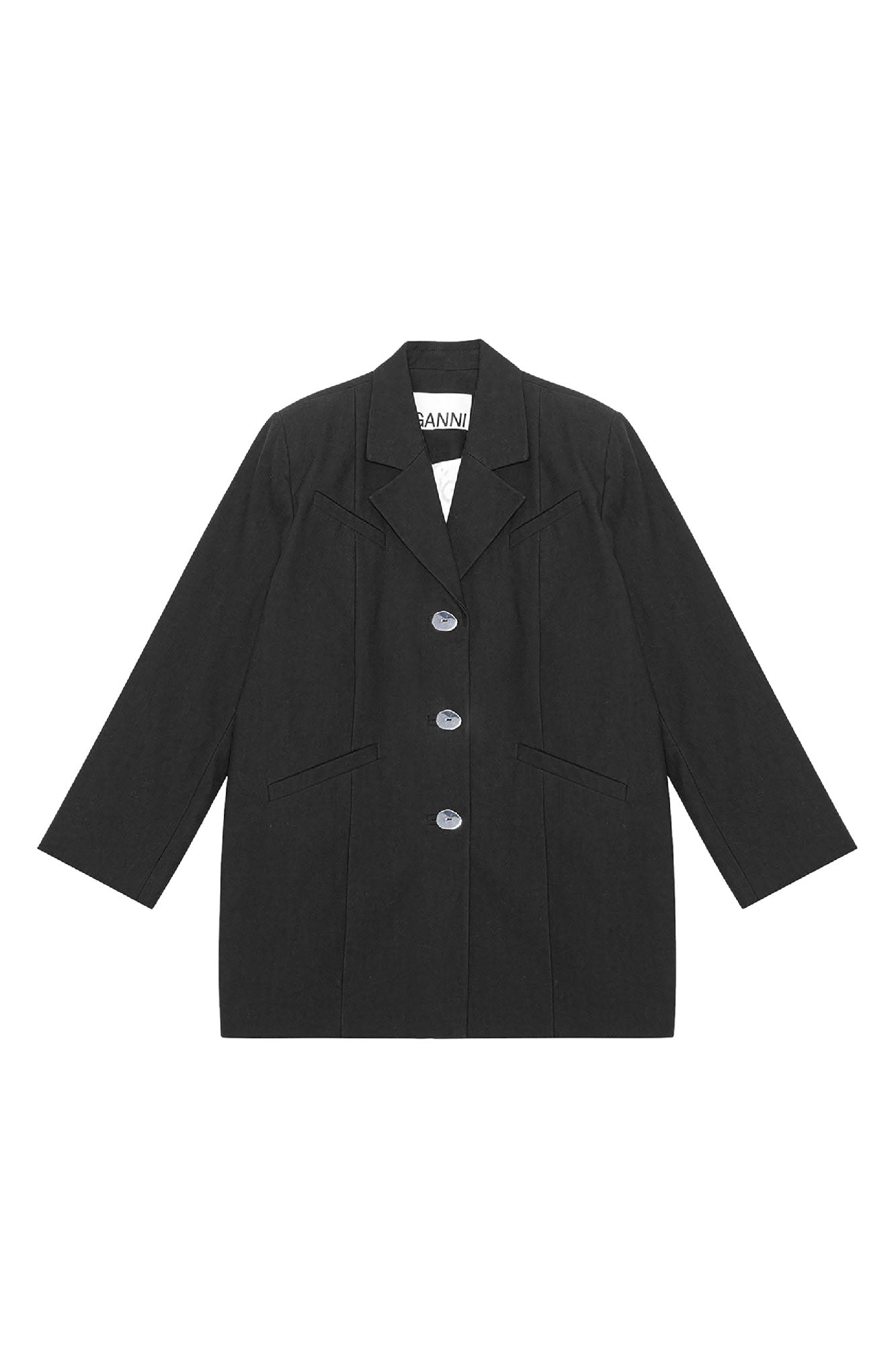 Blazer oversize en coton - Black