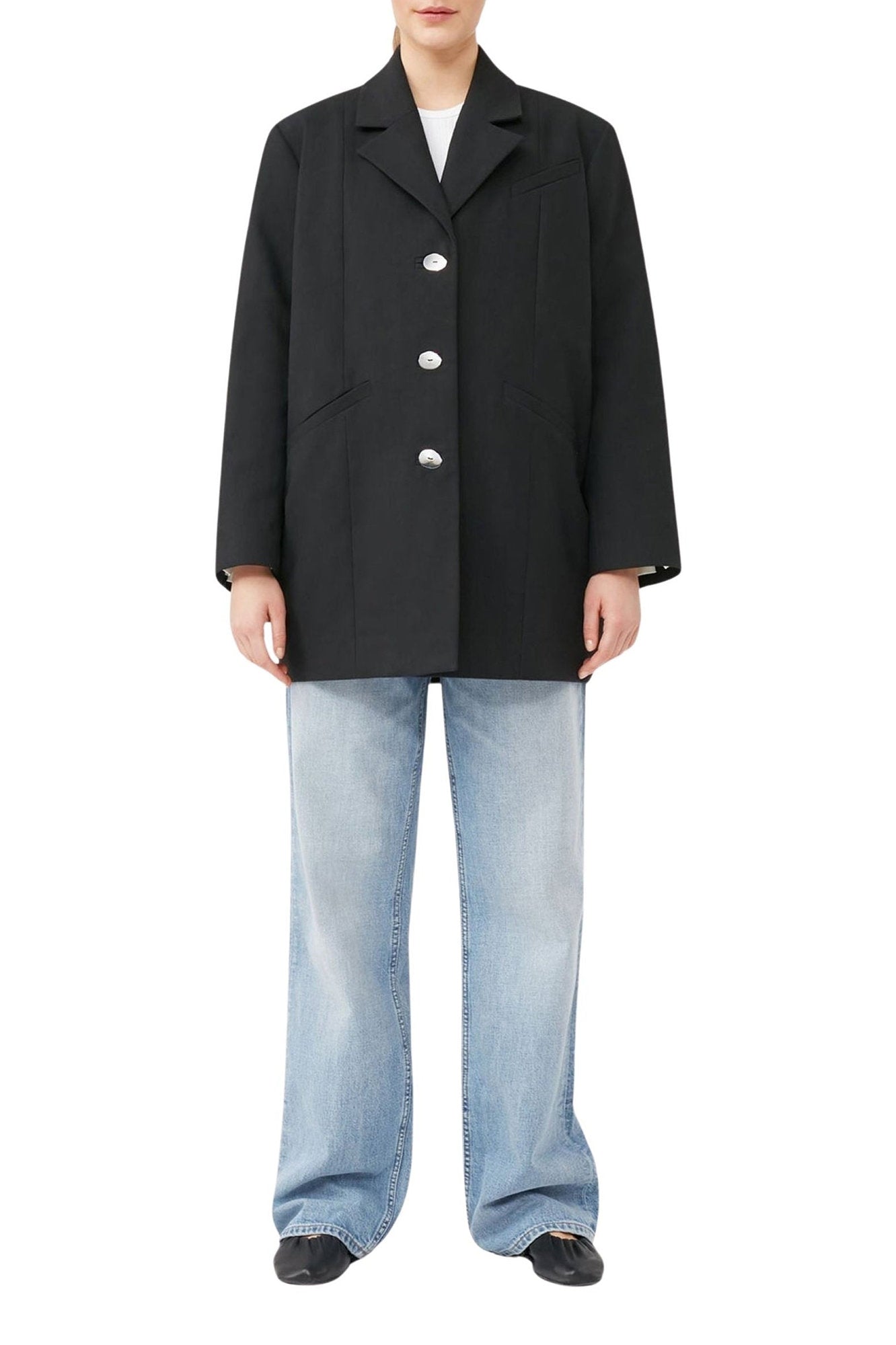 Blazer oversize en coton - Black