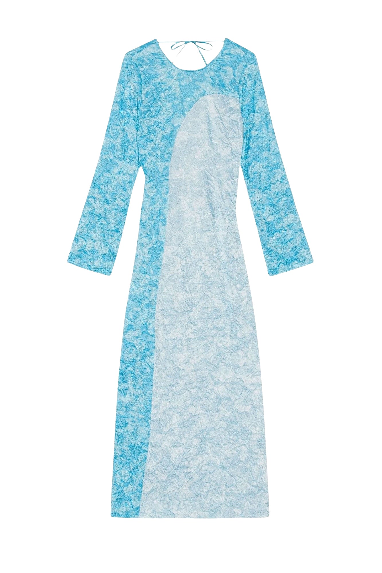 Fluid satin maxi dress - Ethereal Blue