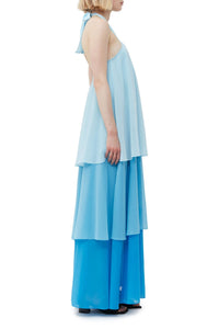 Robe longue superposée - Ethereal Blue
