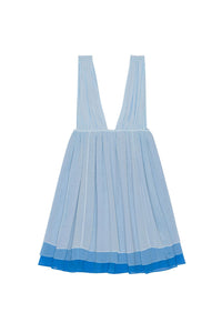 Short dress with thick straps - Ethereal Blue