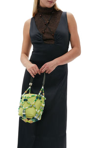 Satin halter dress - Black