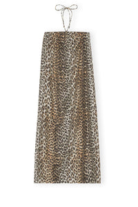 Robe longue à bretelles en voile  - Almond Milk
