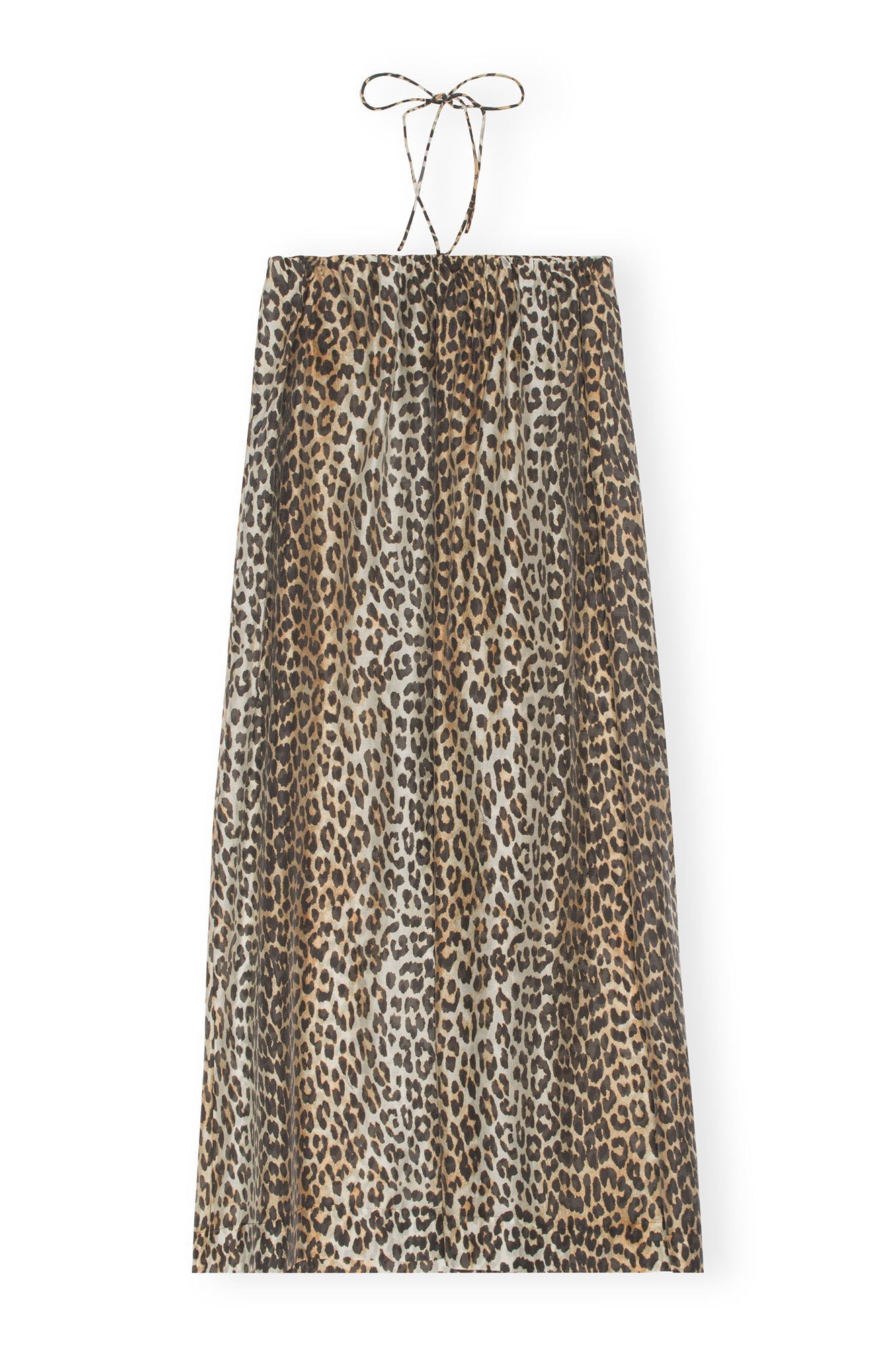 Robe longue à bretelles en voile  - Almond Milk