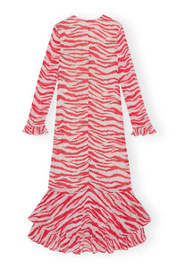 Printed lightweight georgette maxi dress - Castle Wall