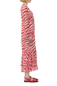 Printed lightweight georgette maxi dress - Castle Wall