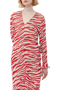Printed lightweight georgette maxi dress - Castle Wall