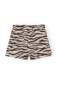 Short imprimé en satin - Pale Khaki