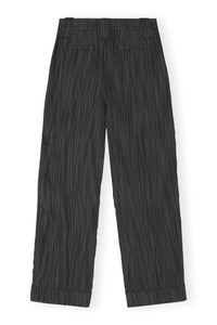 Pantalon à plis rayé drapé - Black