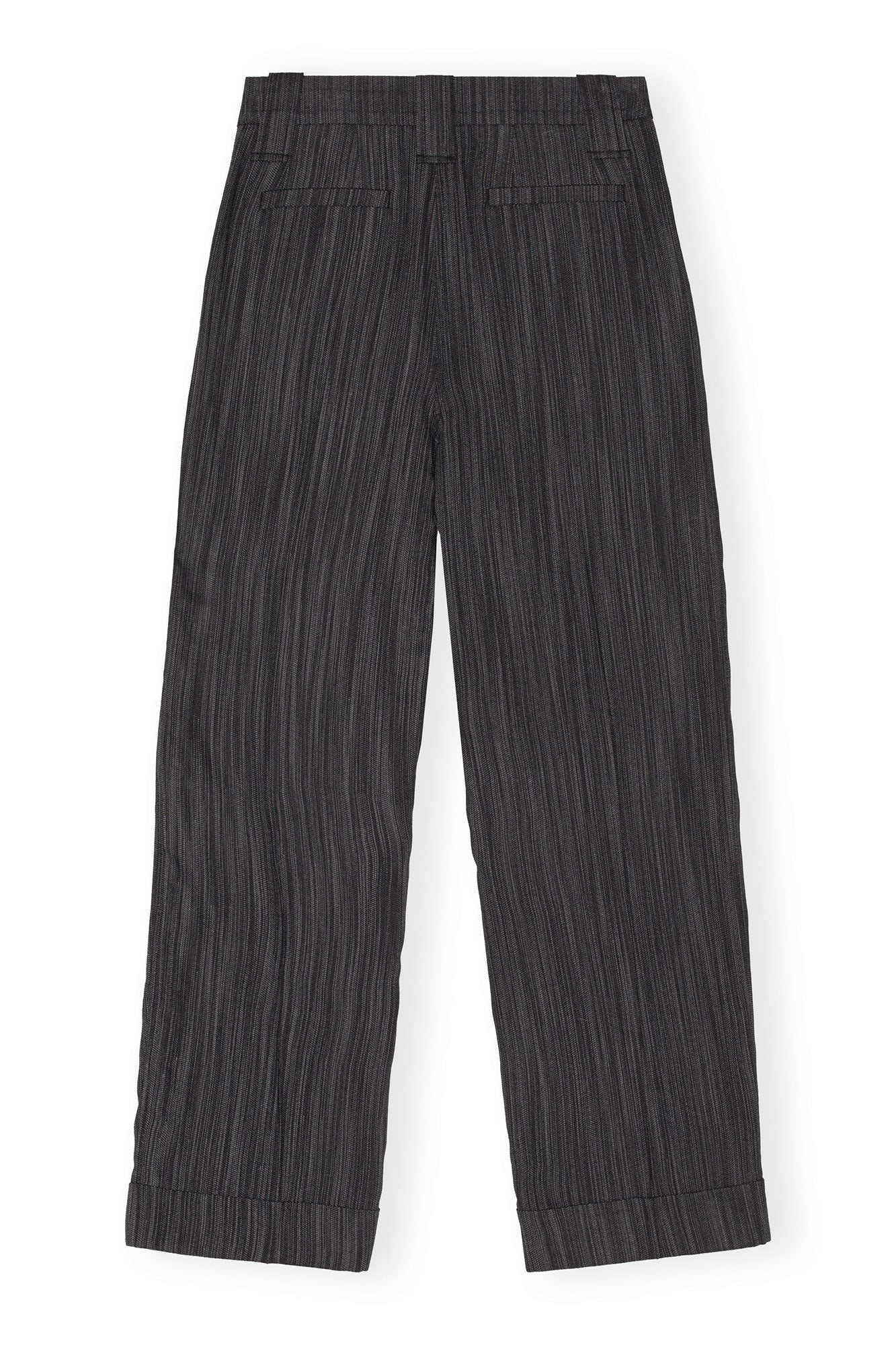 Pantalon à plis rayé drapé - Black
