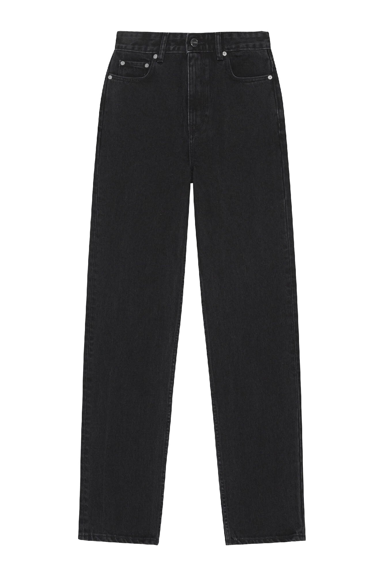 Pantalon taille haute Pohli en denim - Washed Black