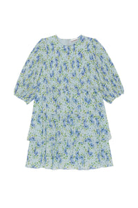 Robe courte en georgette plissée - Ice Water