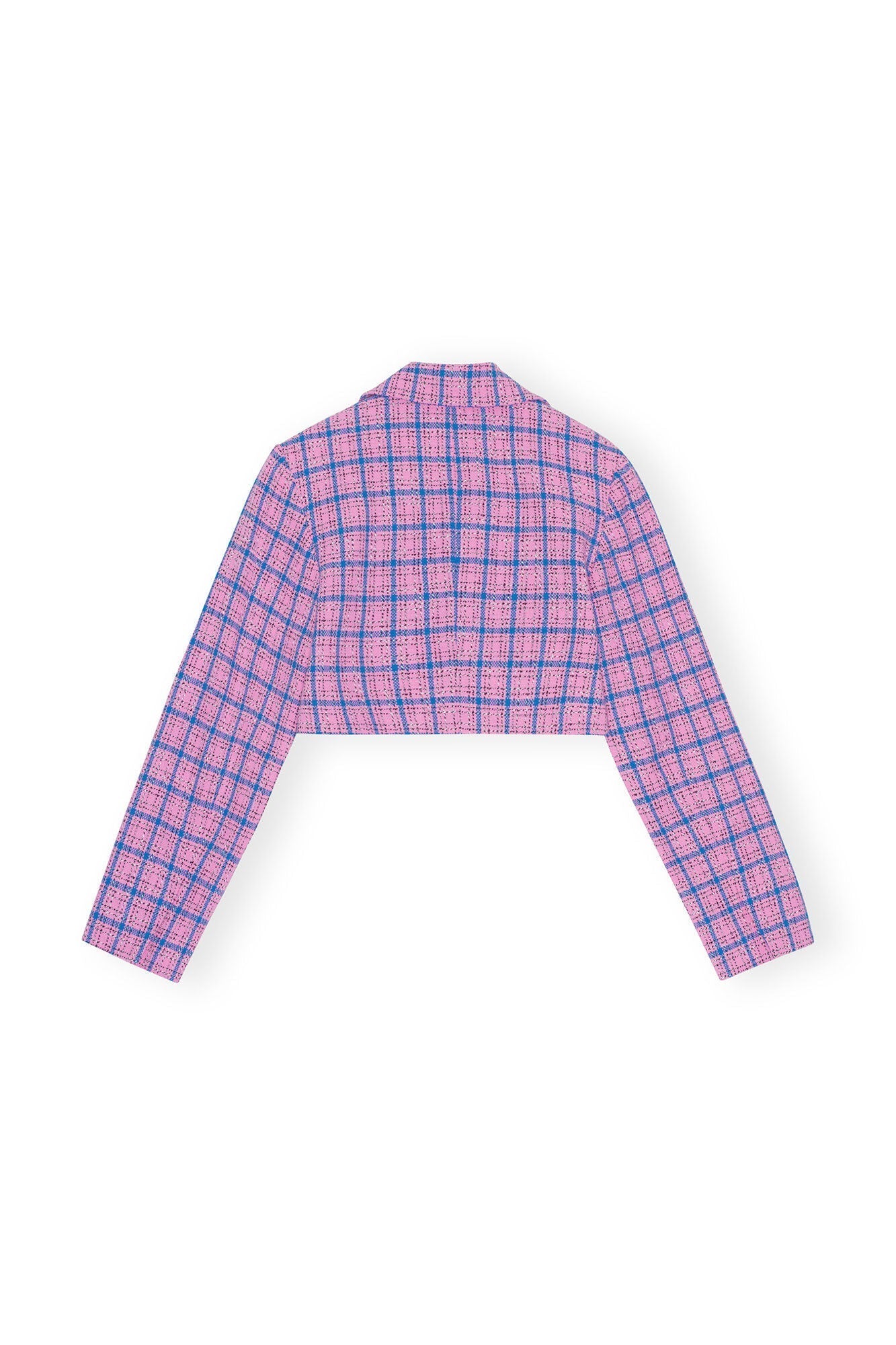 Short checked suit blazer - Wild Orchid