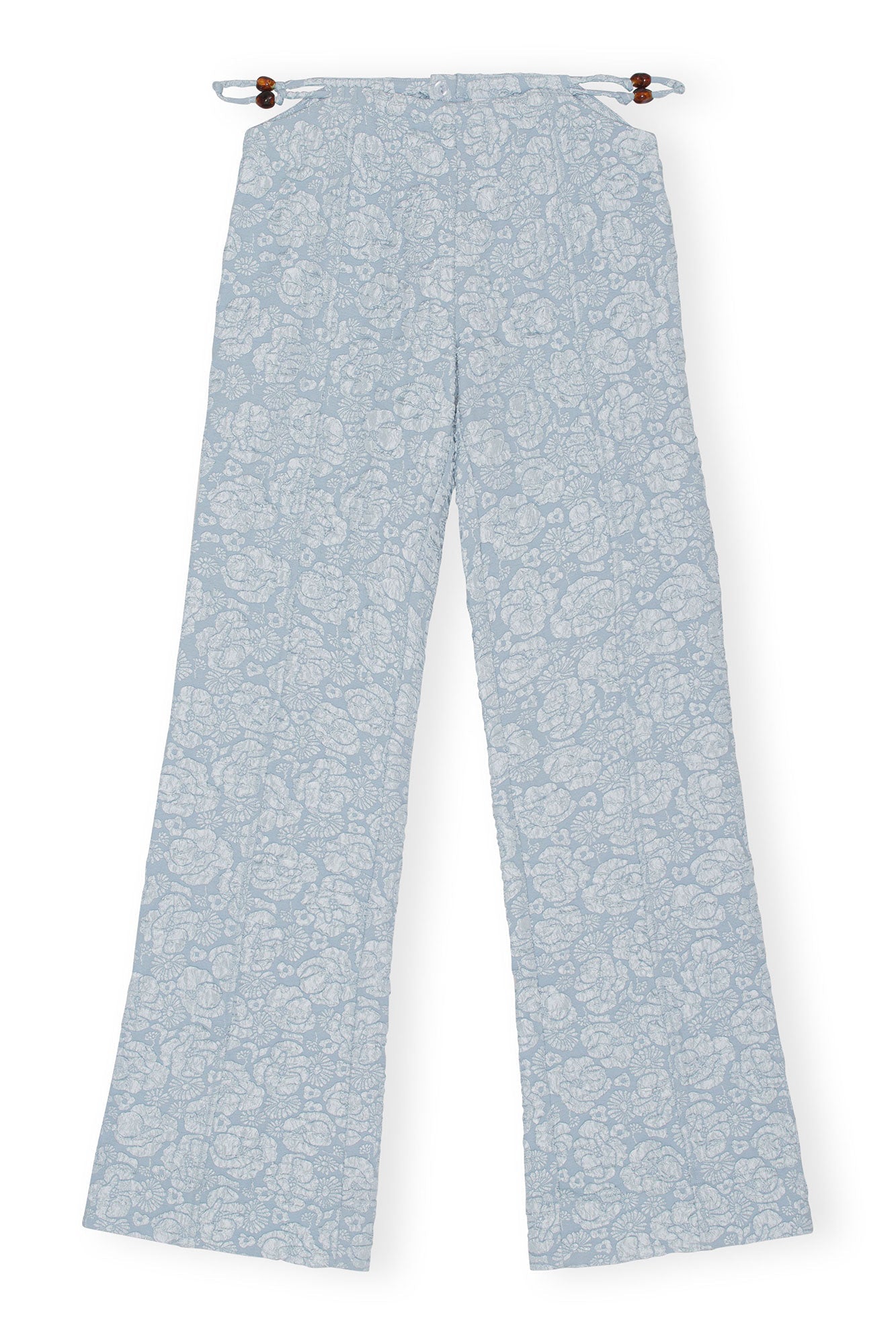 Pantalon évasé en jacquard  - Sky Blue