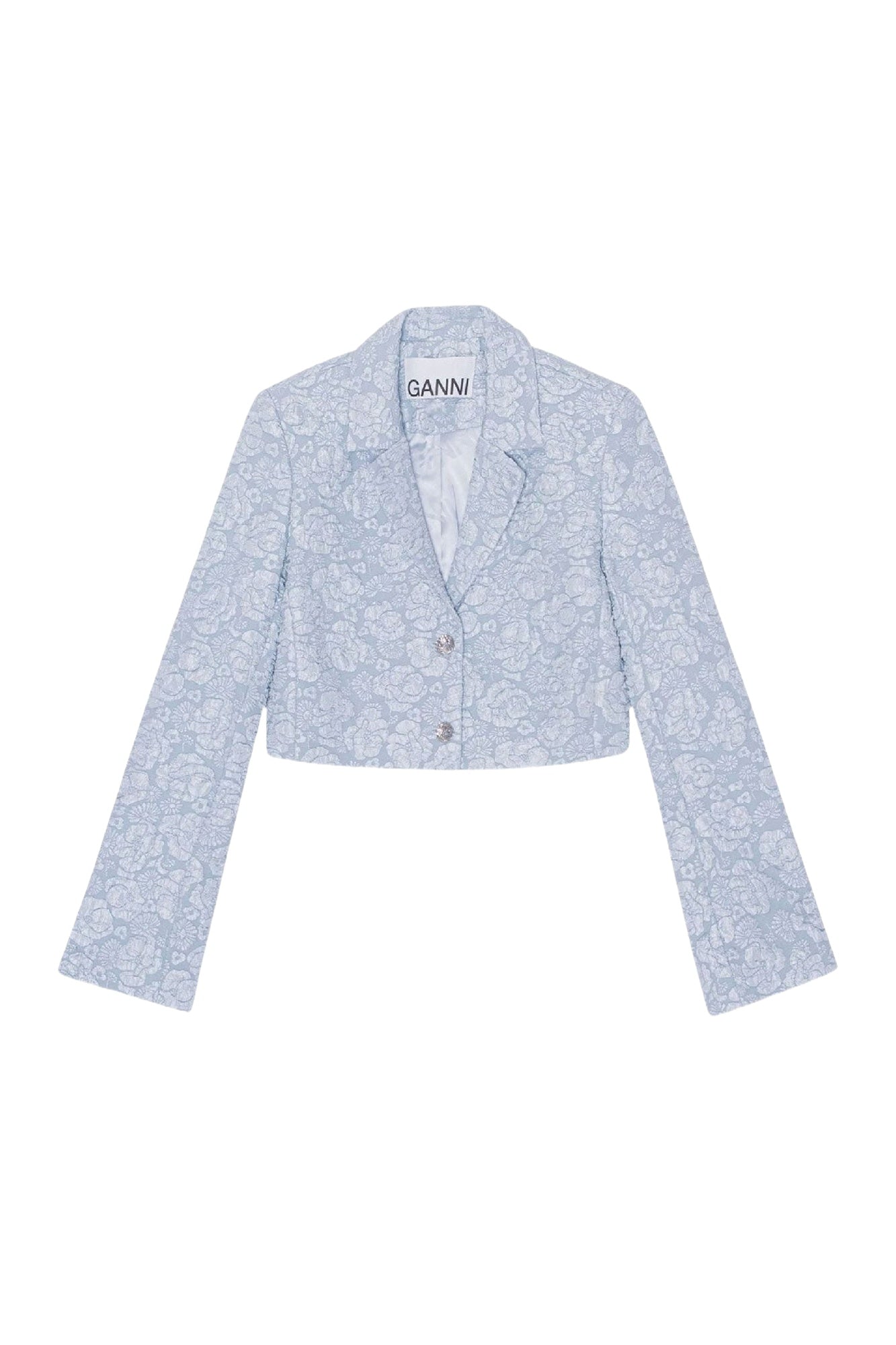 Blazer court en jacquard - Sky Blue