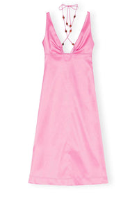 Robe dos nu en satin - Wild Orchid