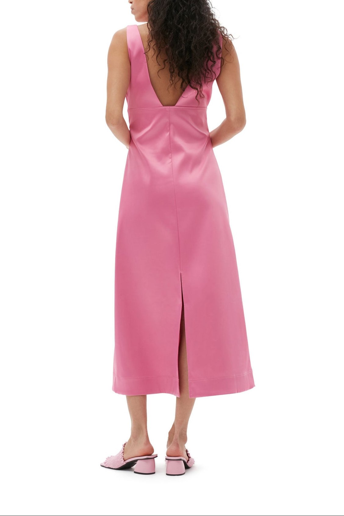 Robe dos nu en satin - Wild Orchid