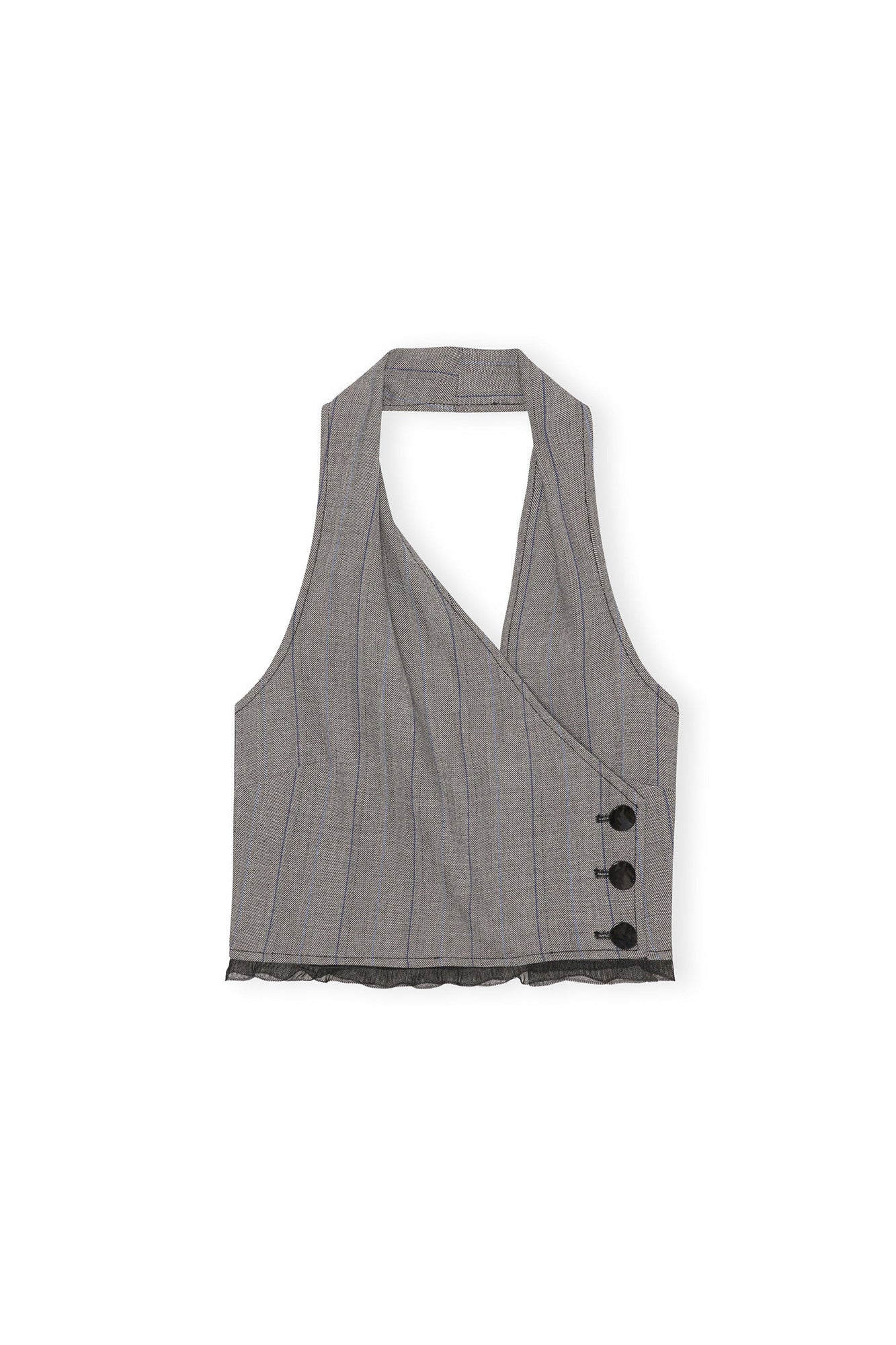 Gilet de costume à chevrons - Frost Gray