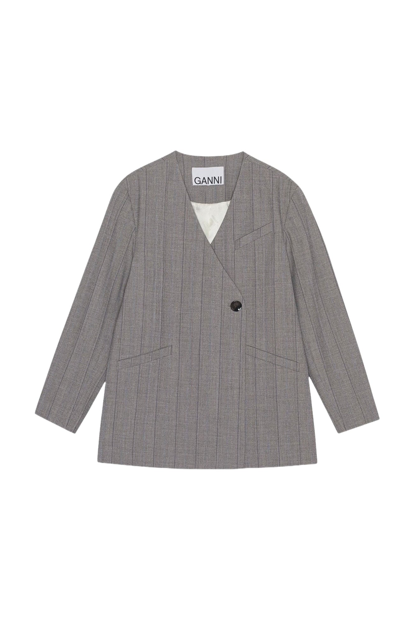 Blazer de tailleur à chevrons - Frost Gray