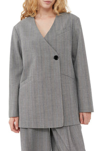 Herringbone suit blazer - Frost Gray
