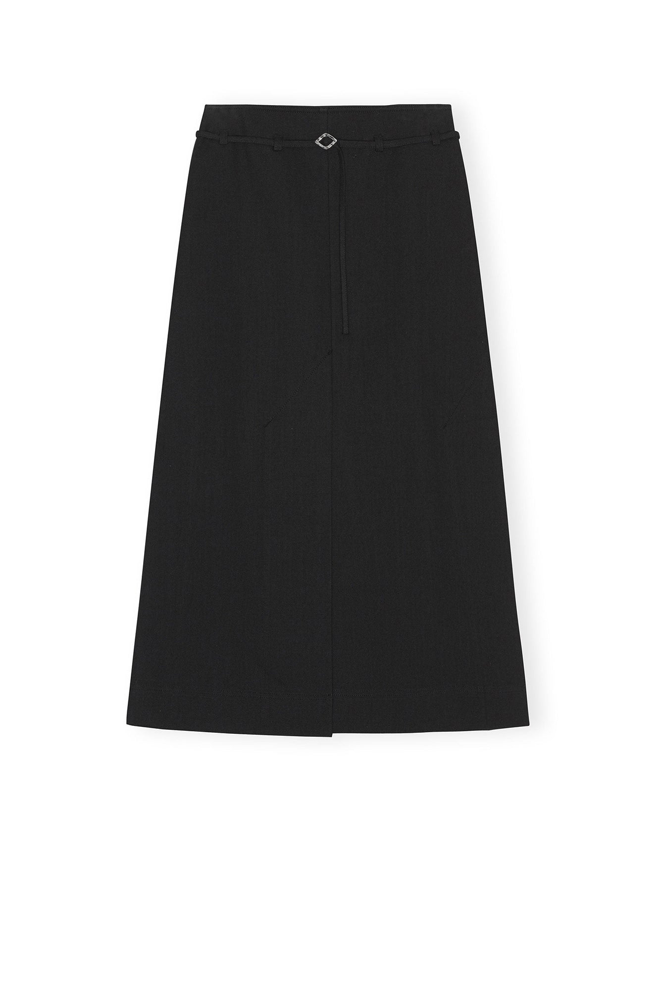 Jupe longue fendue de costume en coton - Black