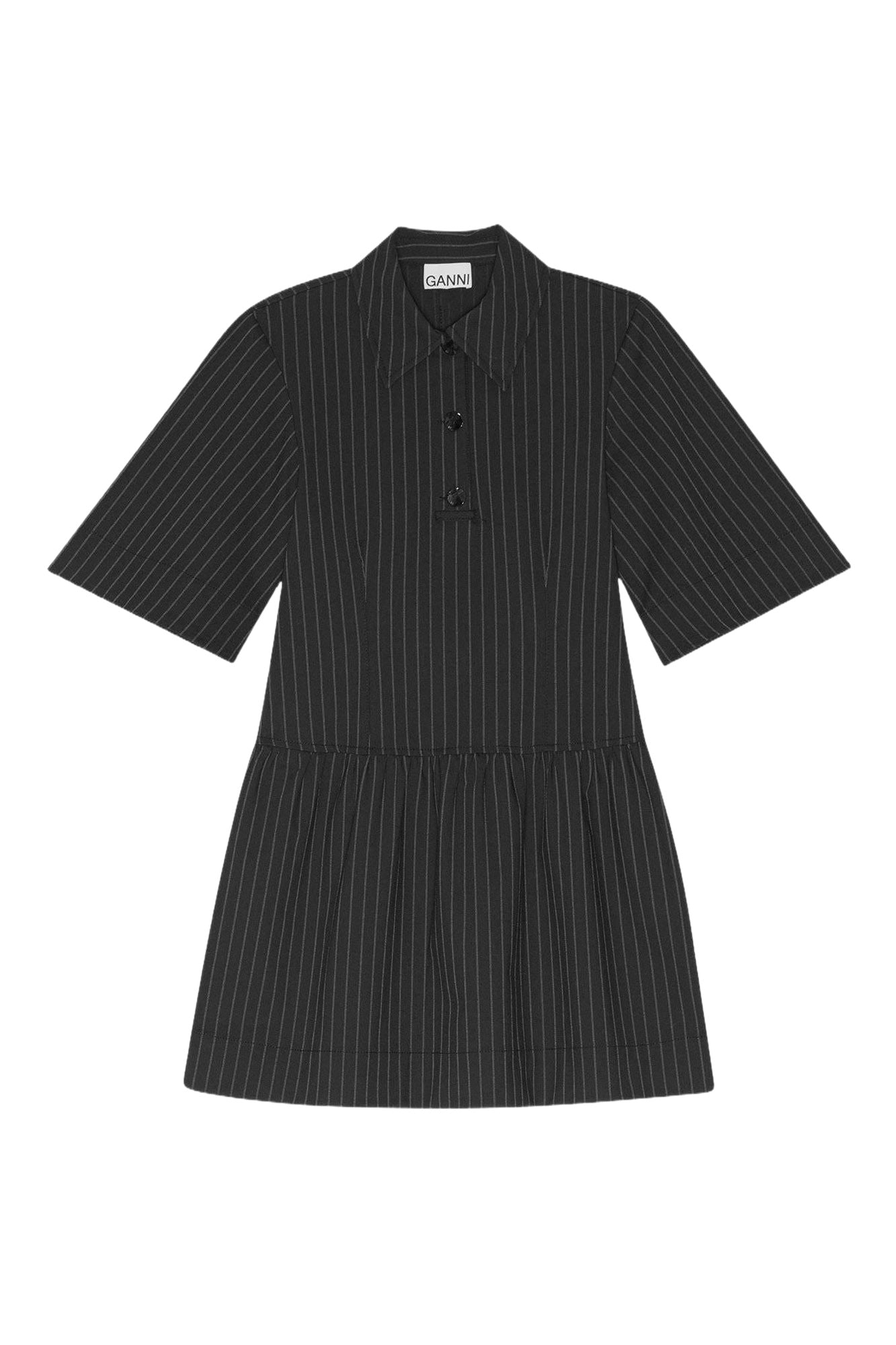 Robe courte à rayures - Black