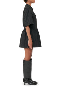 Robe courte à rayures - Black