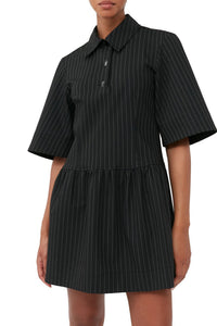 Robe courte à rayures - Black