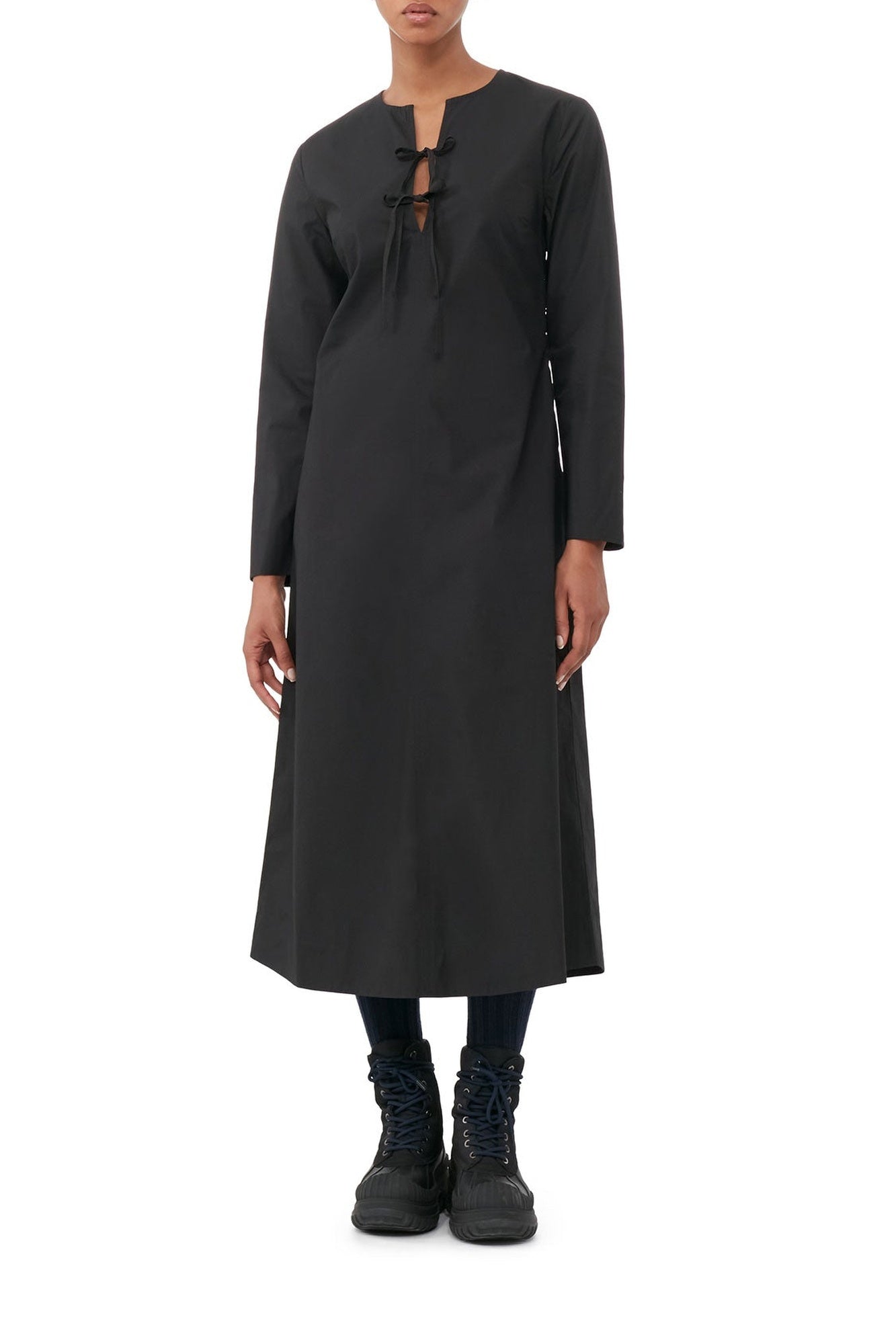 Robe longue en coton - Black