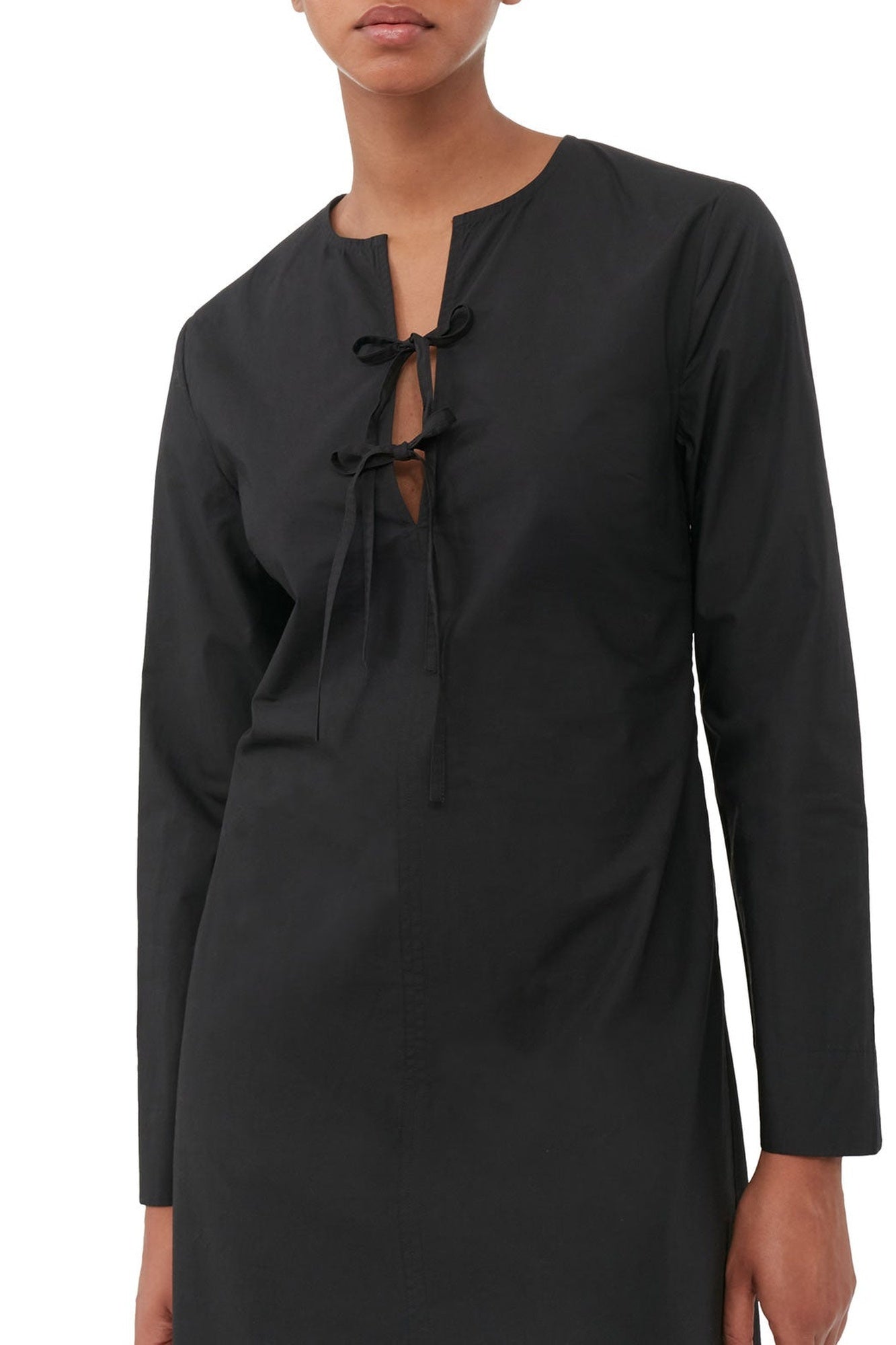 Robe longue en coton - Black