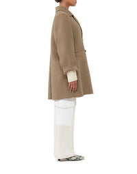 Veste mi-longue en laine - Petrified Oak