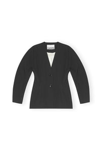 Blazer ajusté fluide - Black