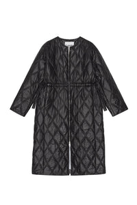 Manteau long matelassé - Black