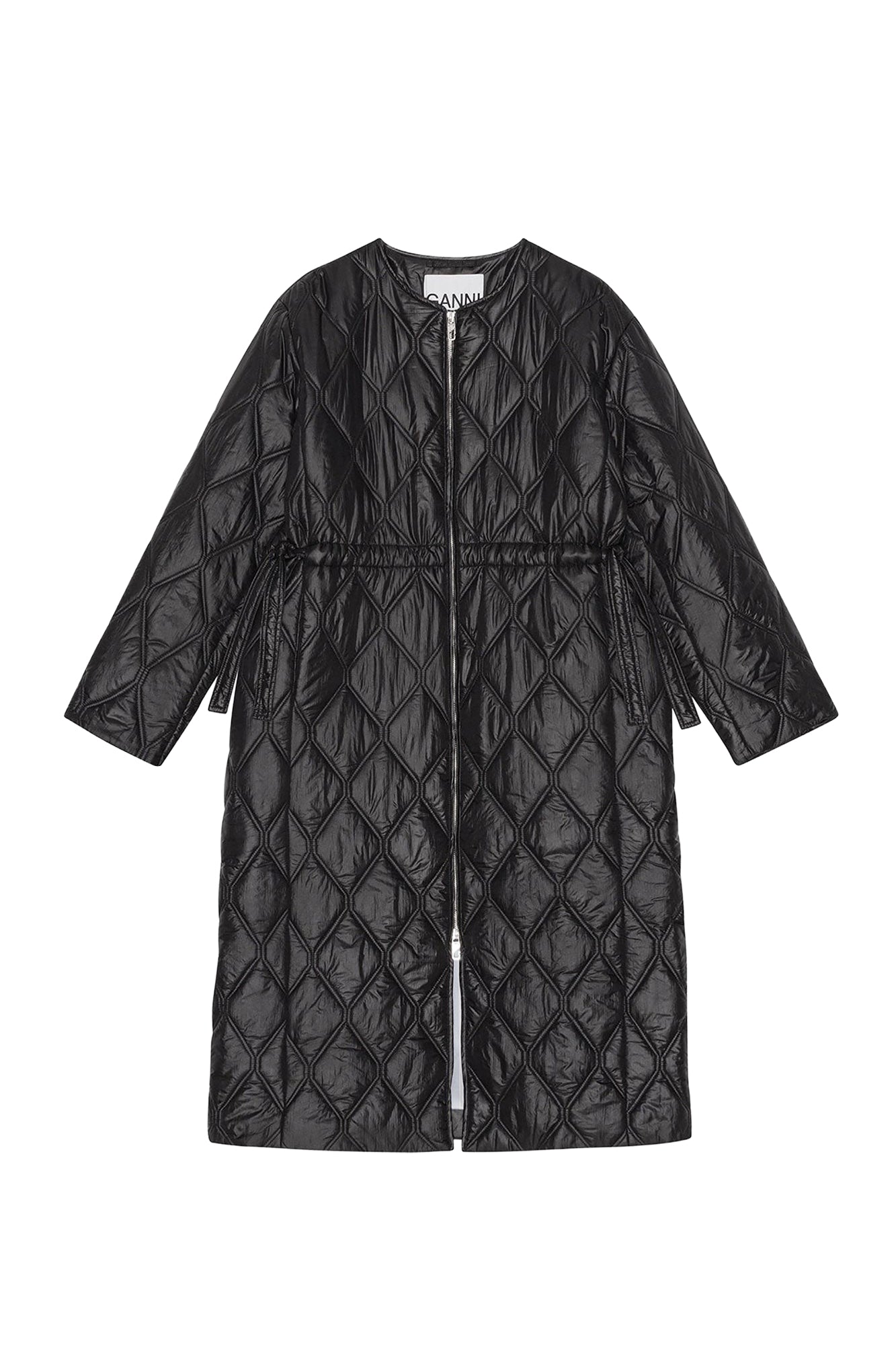 Manteau long matelassé - Black