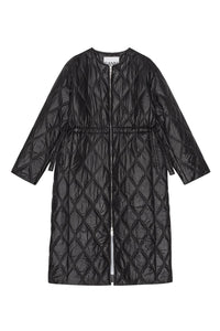 Long quilted coat - Black