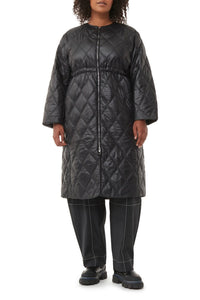 Manteau long matelassé - Black