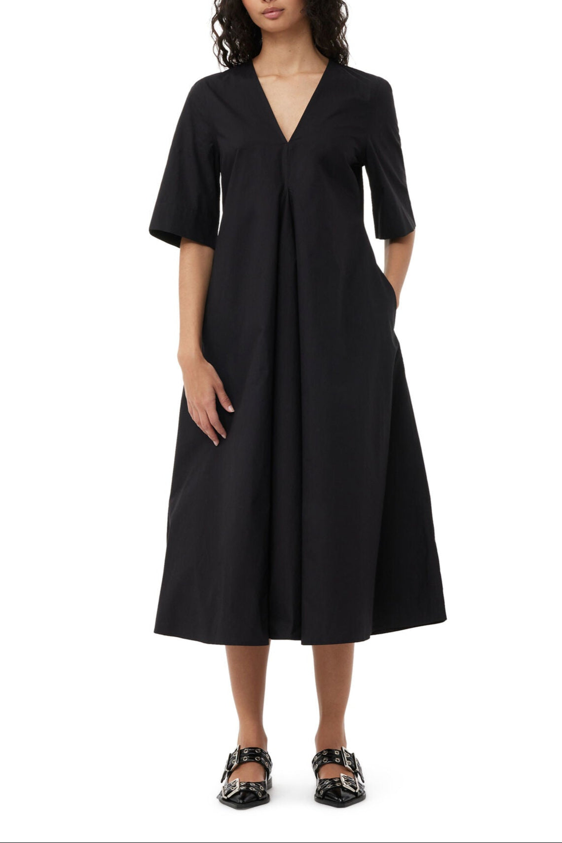 Robe longue en coton - Black