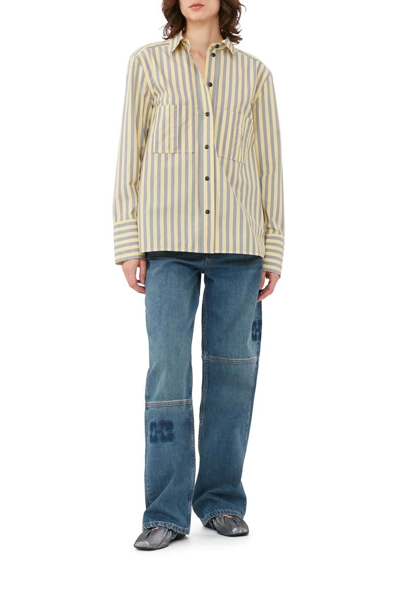 Chemise à rayures en coton - Frost Gray