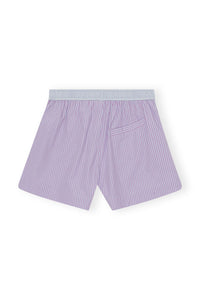 Short élastique à rayures en coton - Forever Blue