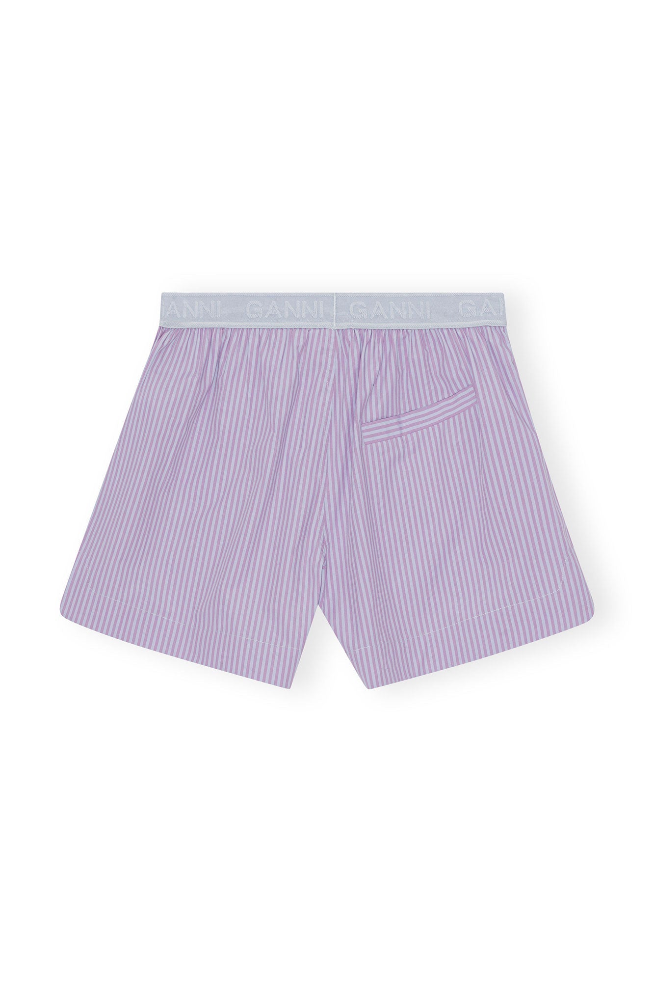 Short élastique à rayures en coton - Forever Blue