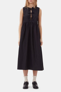 Robe midi en coton - Black