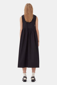 Robe midi en coton - Black