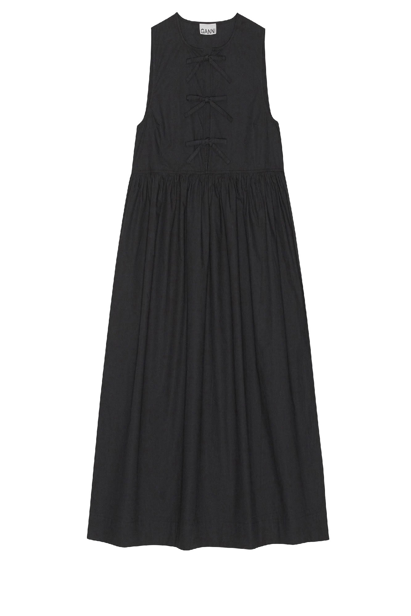 Robe midi en coton - Black