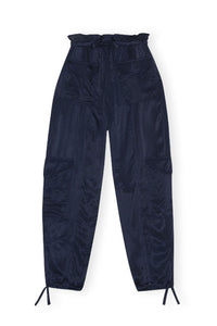 Satin cargo trousers - Sky Captain
