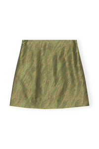 Jupe courte en jacquard - Avocado